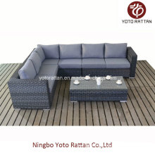 Grau Rattan Langes Sofa für Outdoor (1502)